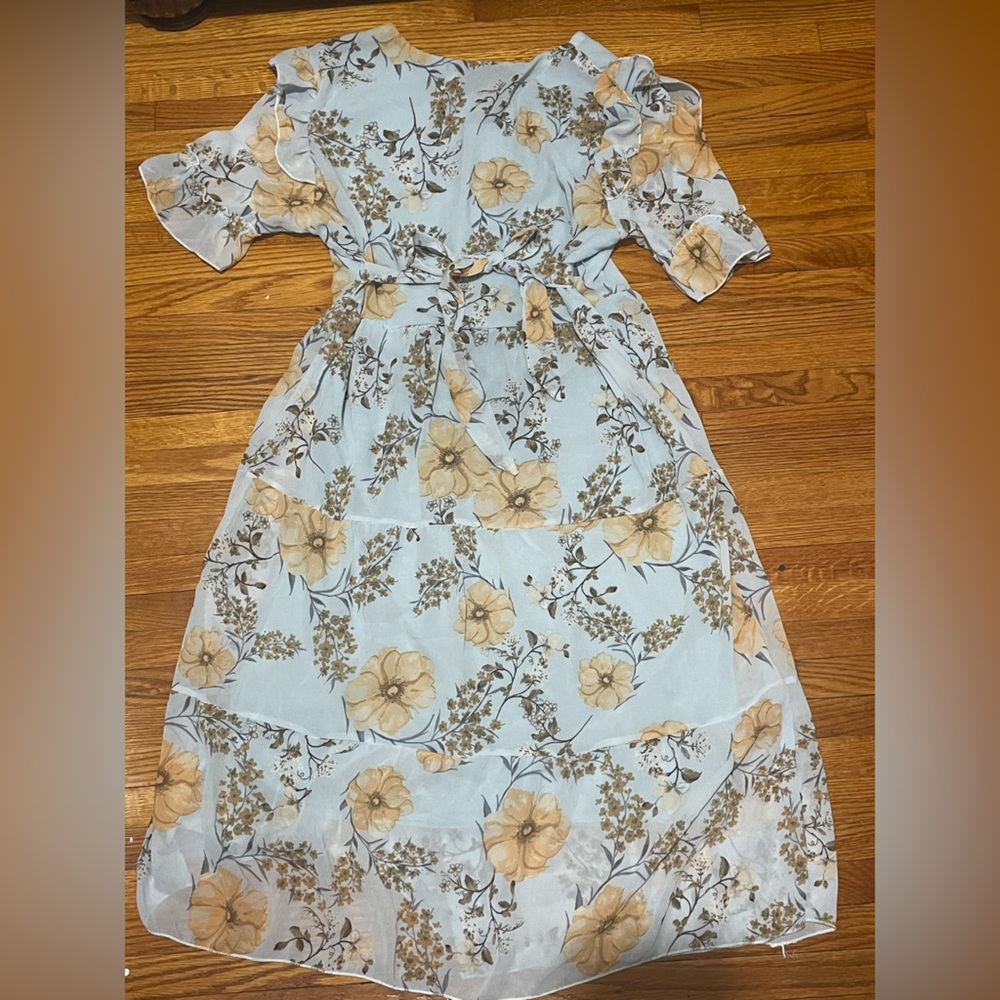 YUNA Women’s Frilly Floral Dress